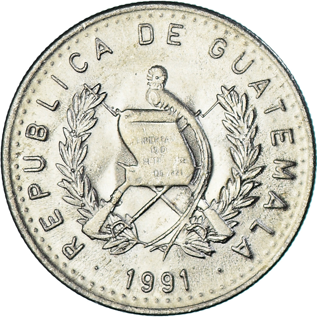 Coin, Guatemala, 10 Centavos, 1991