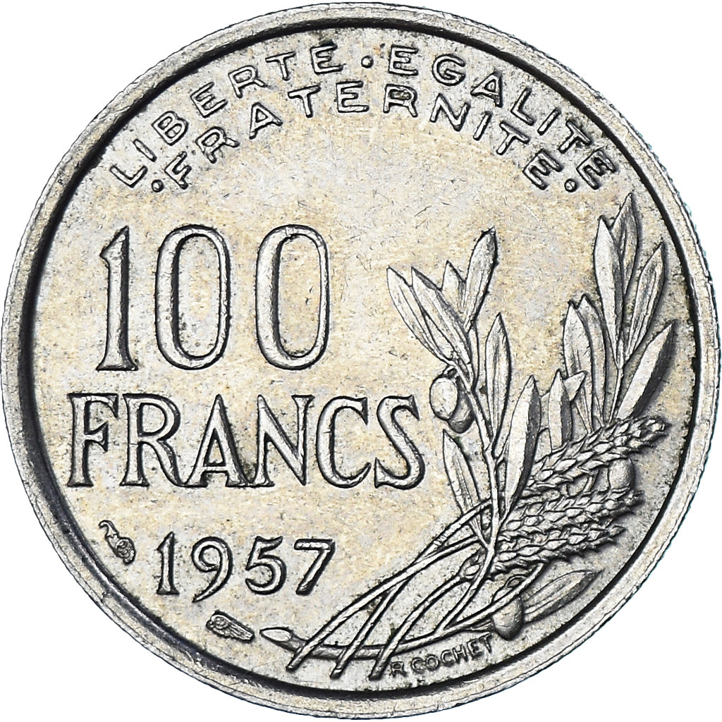 Munten, Frankrijk, 100 Francs, 1957
