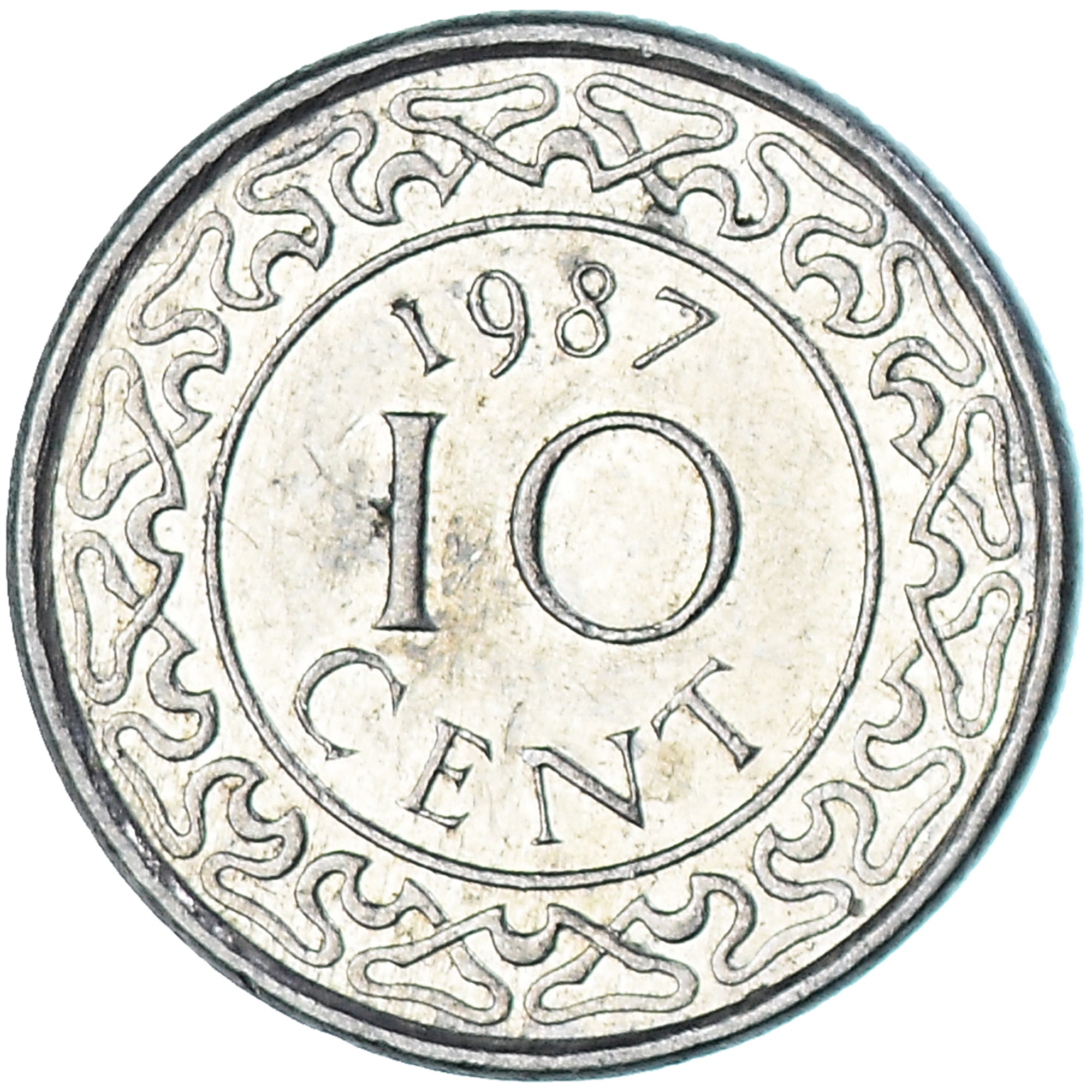Monnaie, Suriname, 10 Cents, 1987