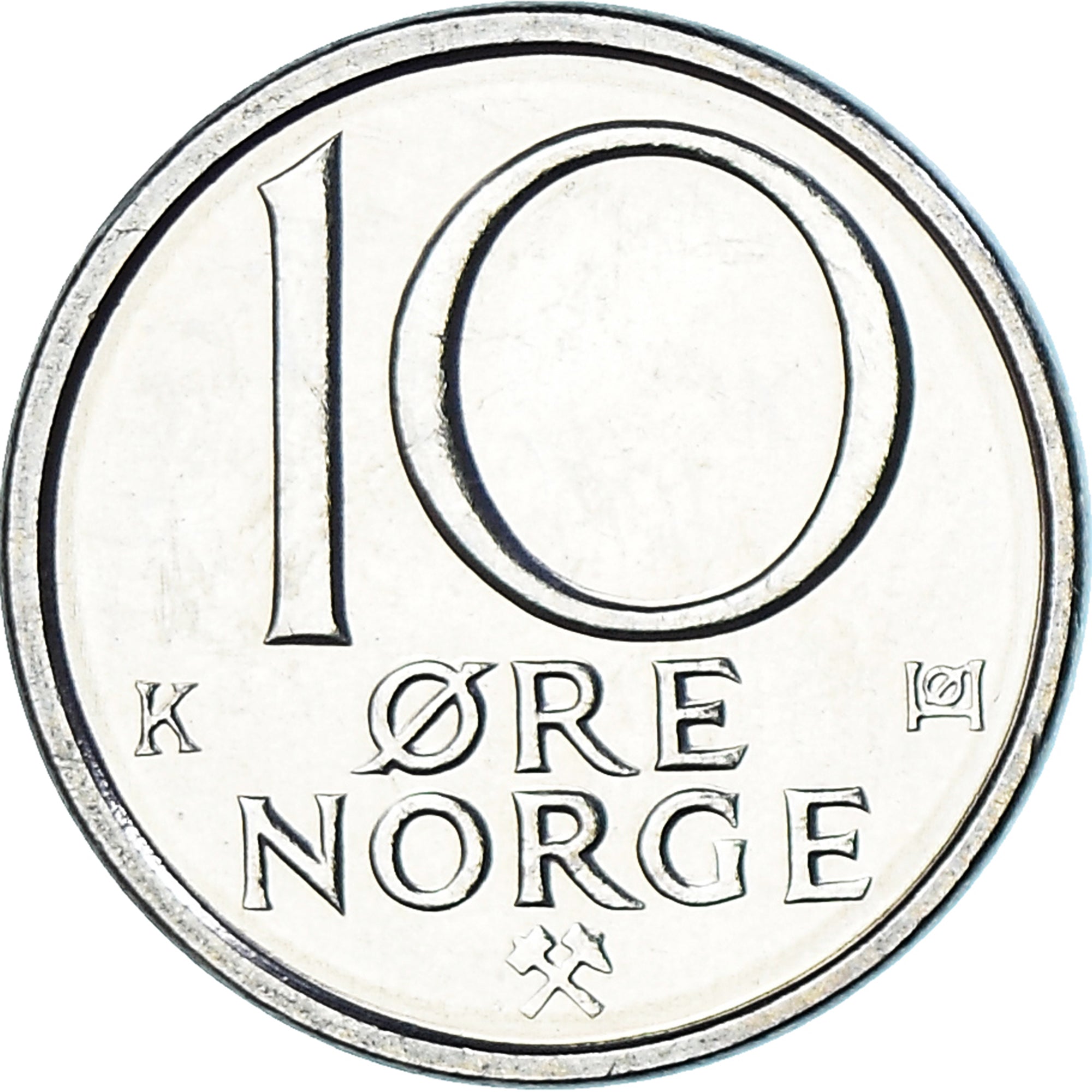 Munten, Noorwegen, 10 Öre, 1991