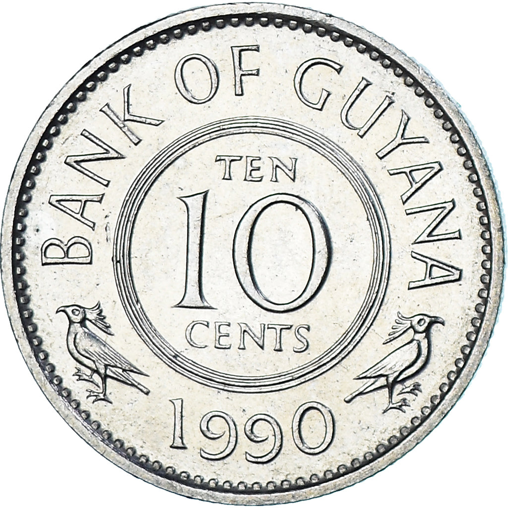 Coin, Guyana, 10 Cents, 1990