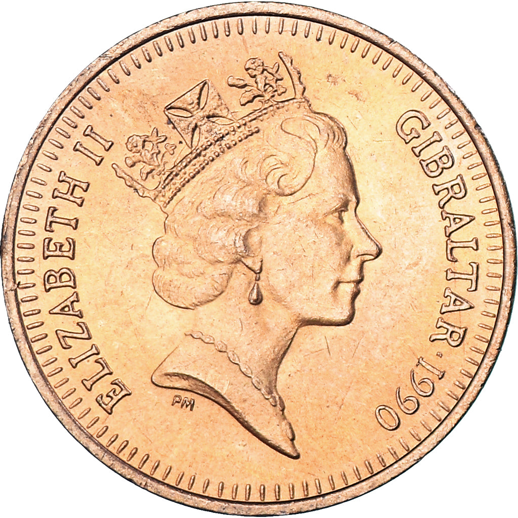 Monnaie, Gibraltar, Penny, 1990