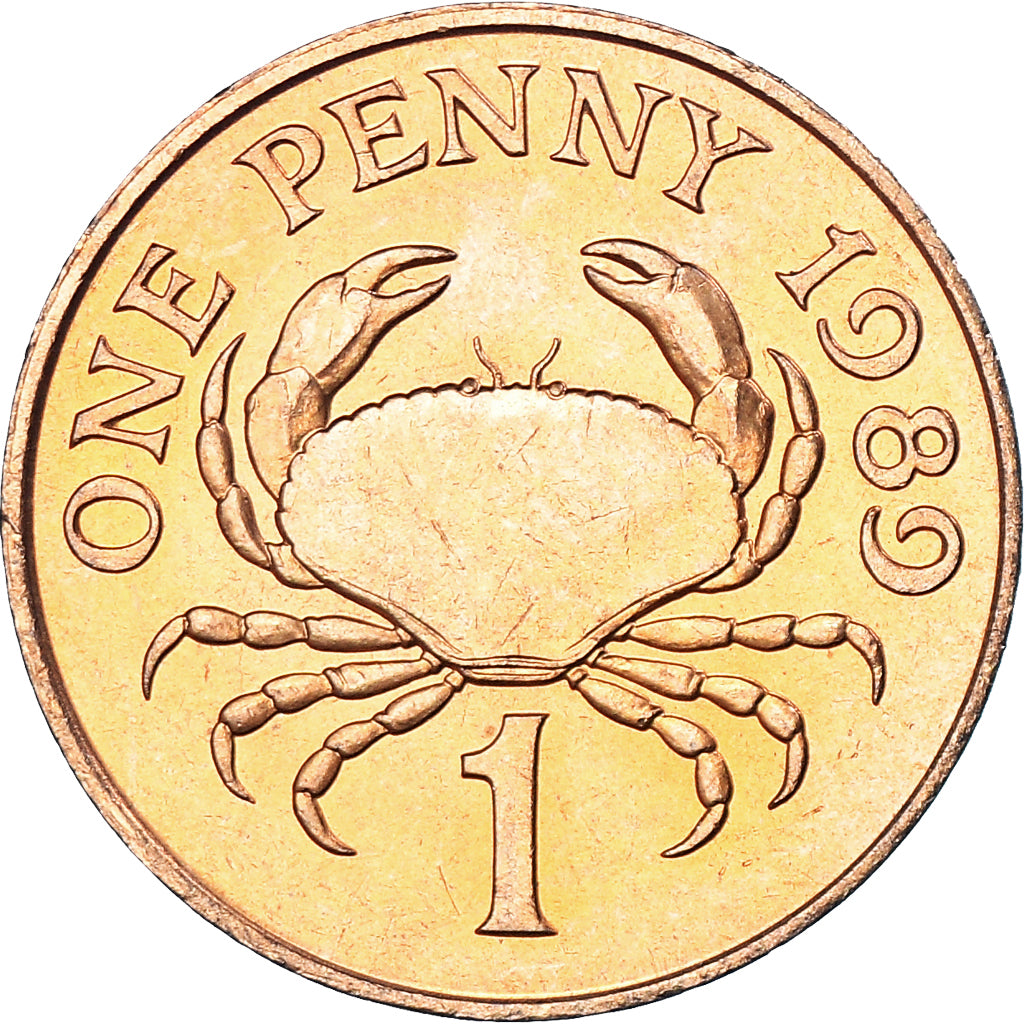 Coin, Guernsey, Penny, 1989