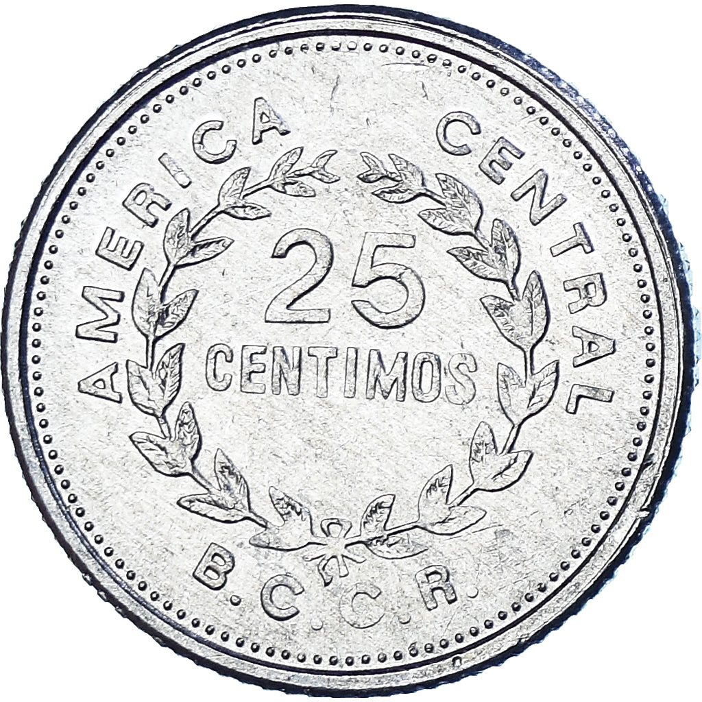 Coin, Costa Rica, 25 Centimos, 1989