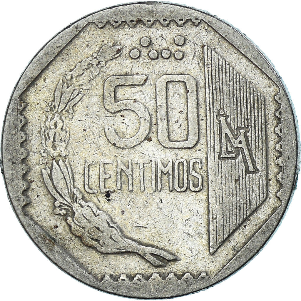 Moneda, Perú, 50 Centimos, 1994