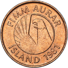 Coin, Iceland, 5 Aurar, 1981