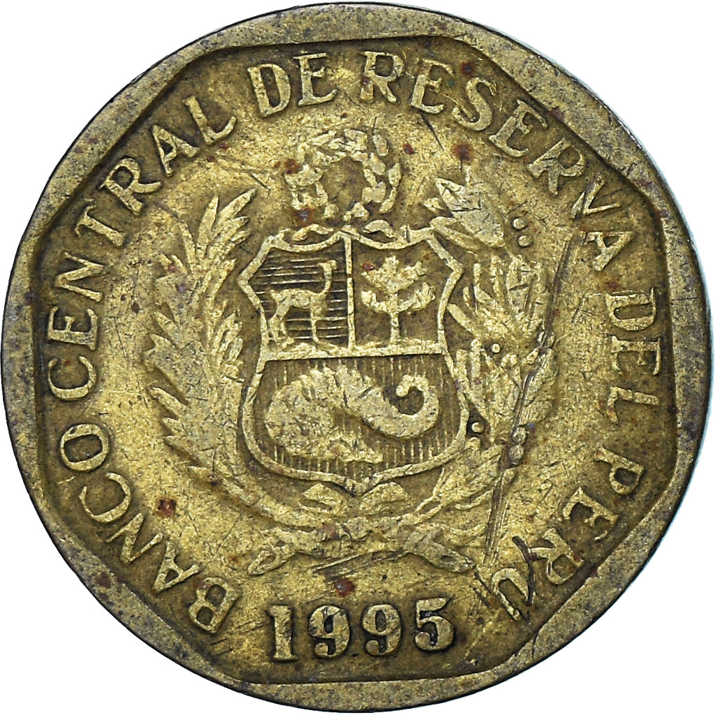 Moneda, Perú, 10 Centimos, 1995