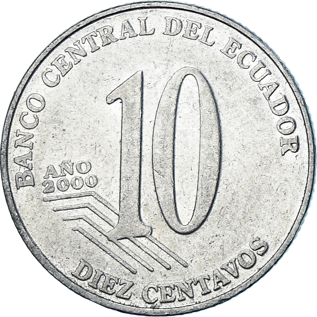 Munten, Ecuador, 10 Centavos, Diez, 2000