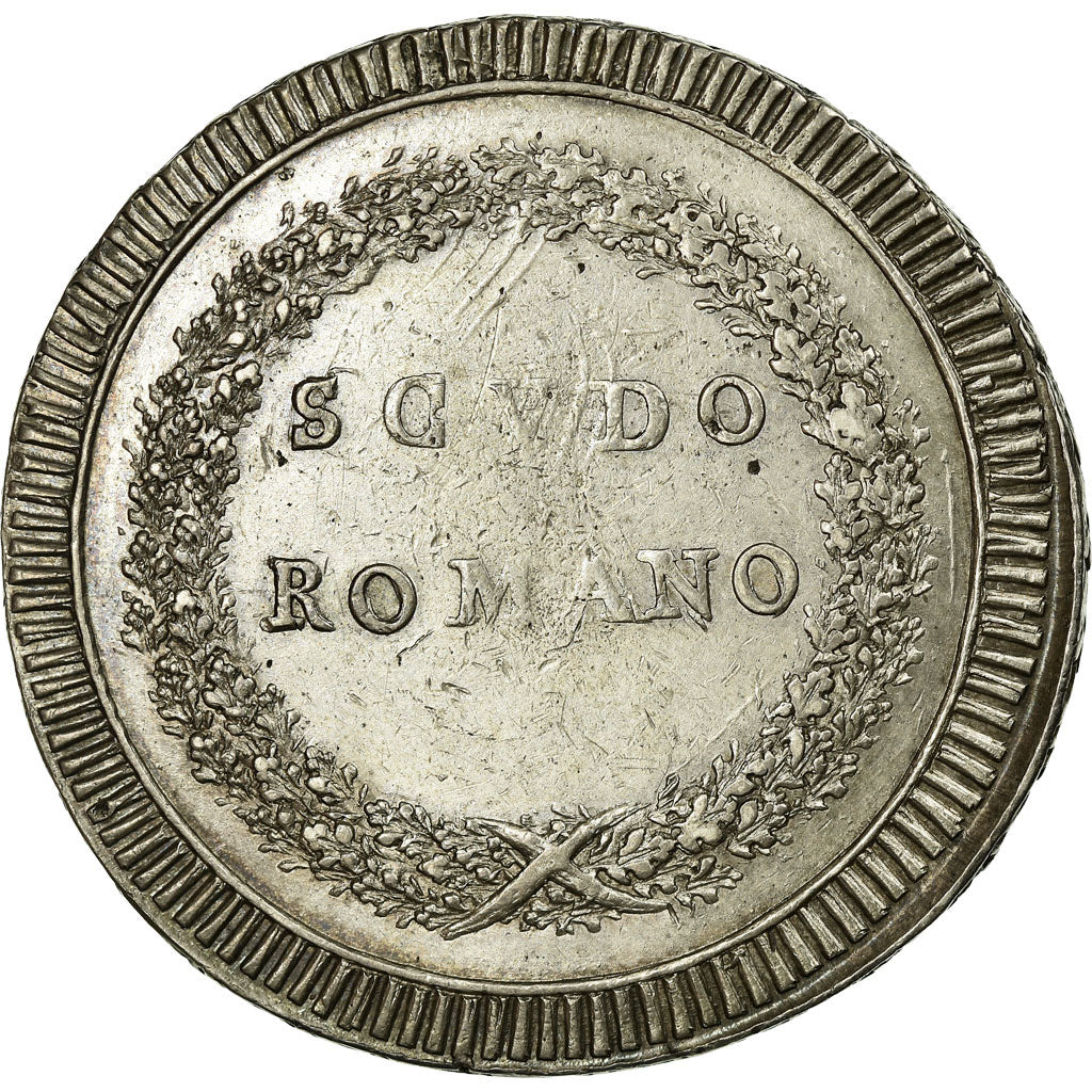 ITALIAN STATES, Scudo, 1799, KM #11, AU(50-53), Silver, 26.44