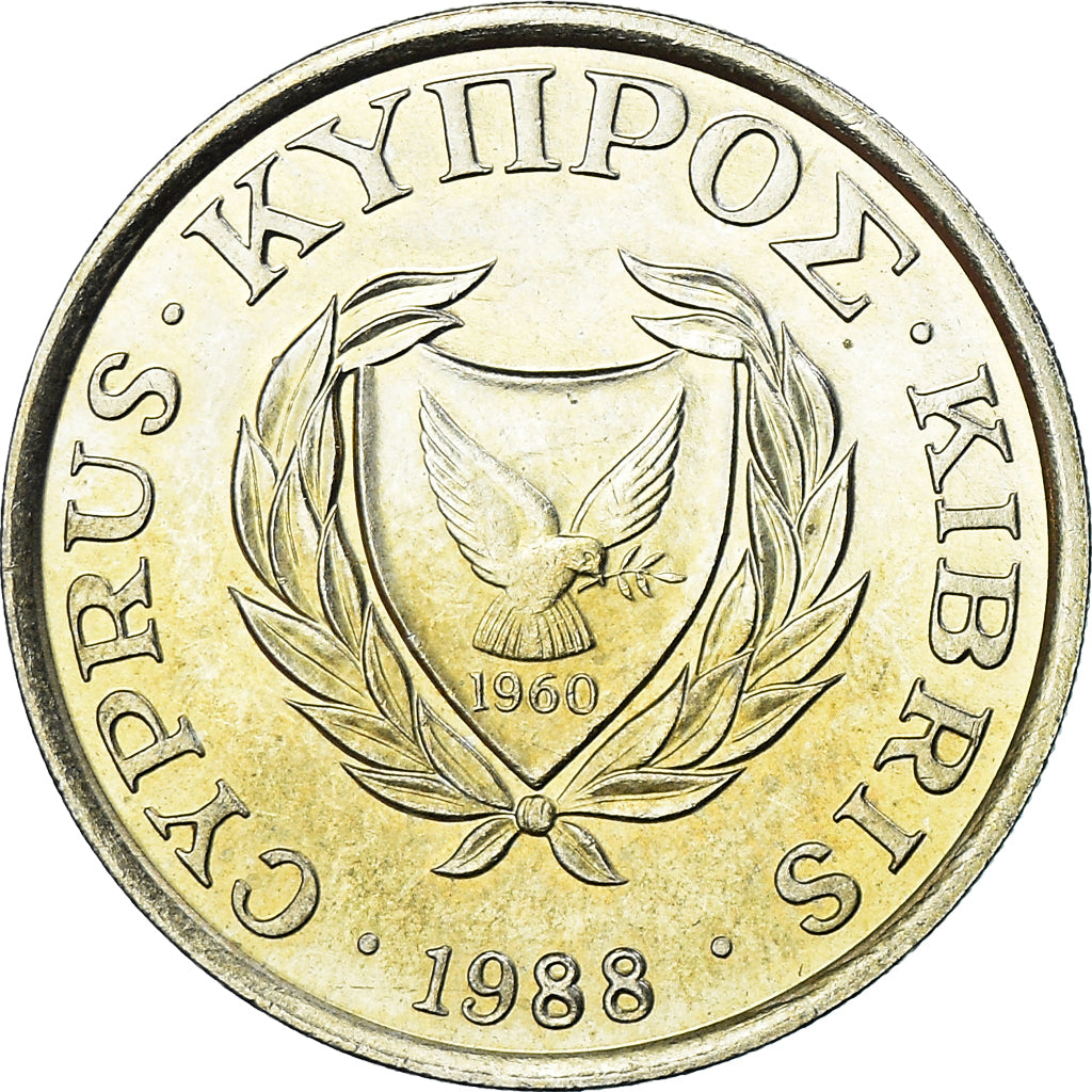 Moneta, Cypr, 10 Cents, 1988