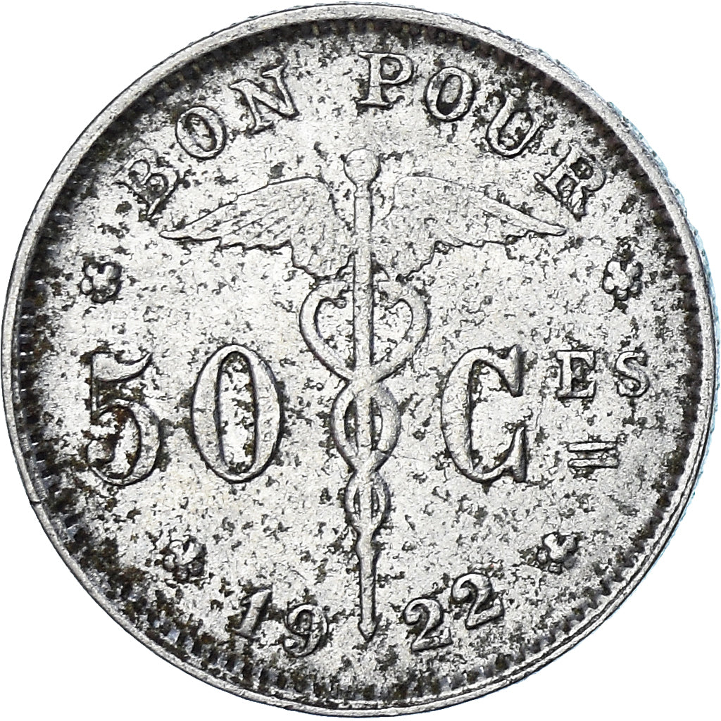 Monnaie, Belgique, 50 Centimes, 1922