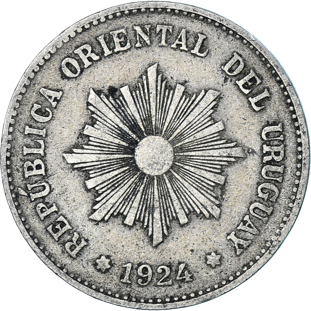 Moeda, Uruguai, 5 Centesimos, 1924