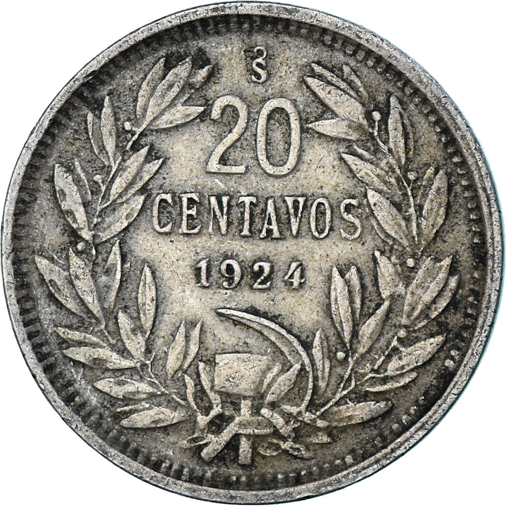 Moneta, Cile, 20 Centavos, 1924