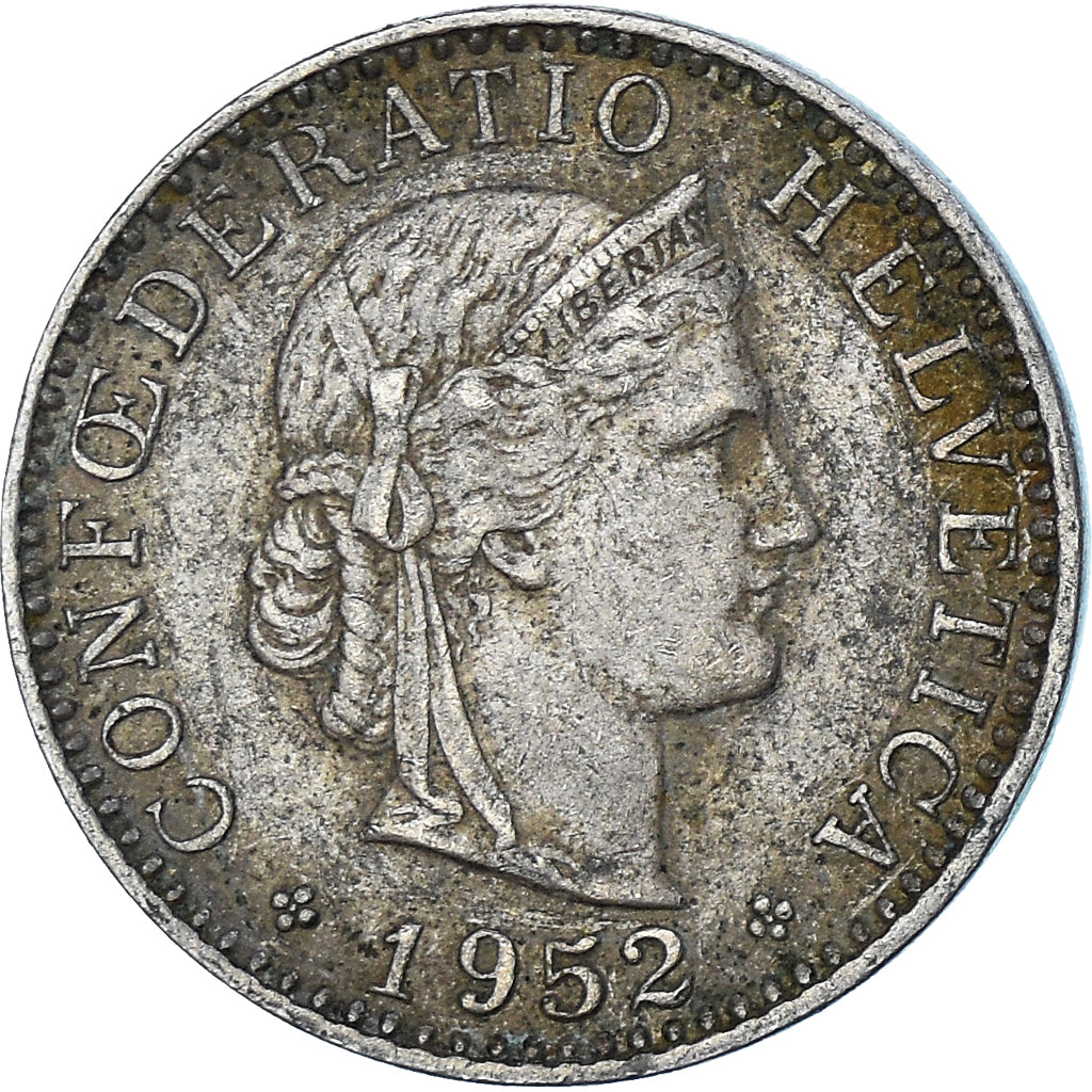 Moneda, Suiza, 20 Rappen, 1952
