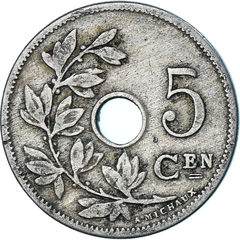 Moneda, Bélgica, 5 Centimes, 1904