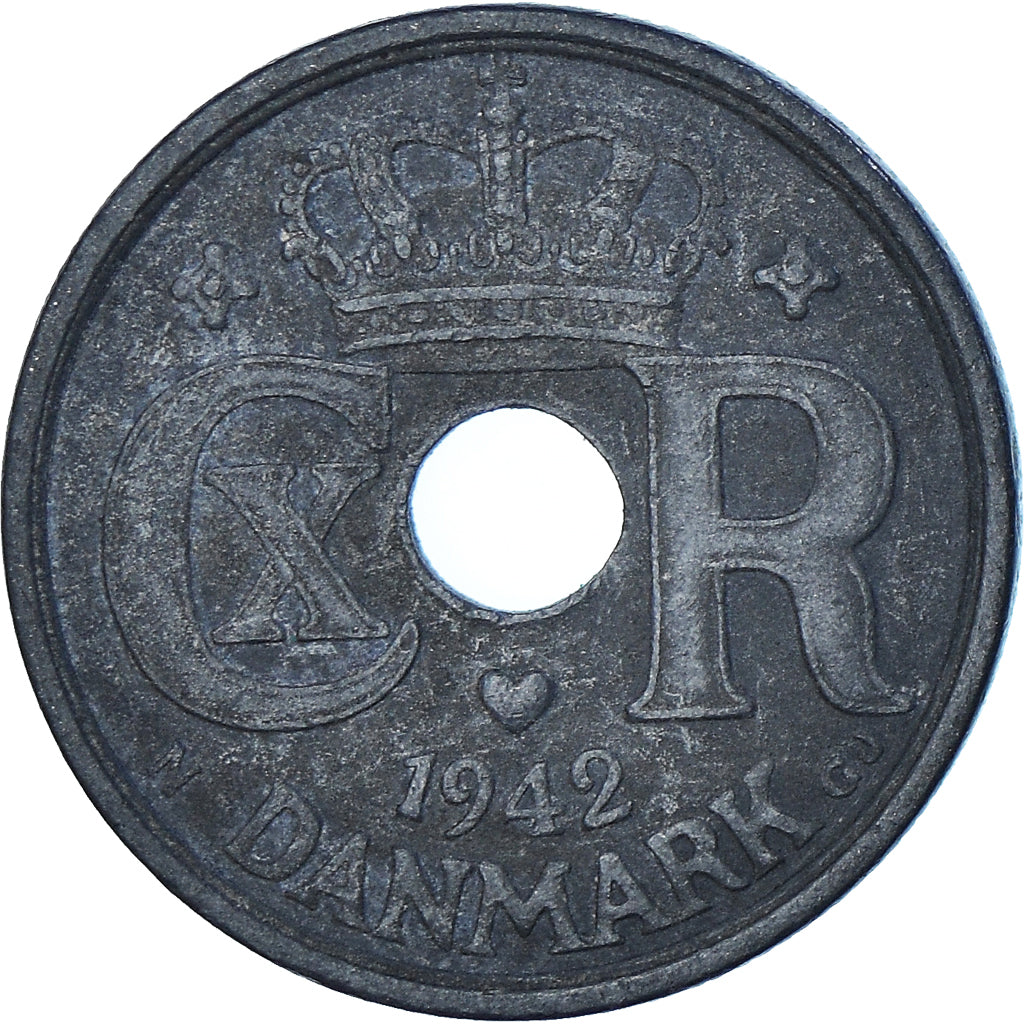 Moneta, Danimarca, 25 Öre, 1942