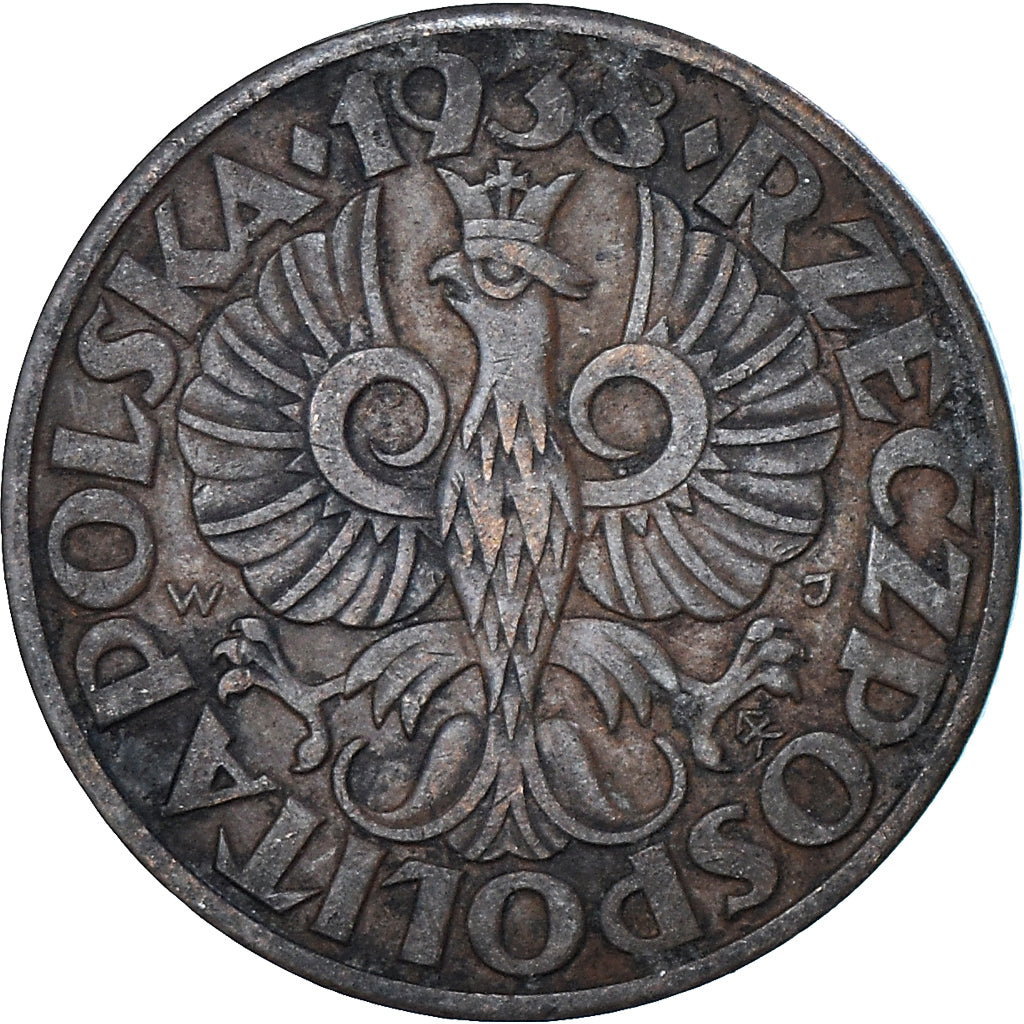 Münze, Polen, 5 Groszy, 1938