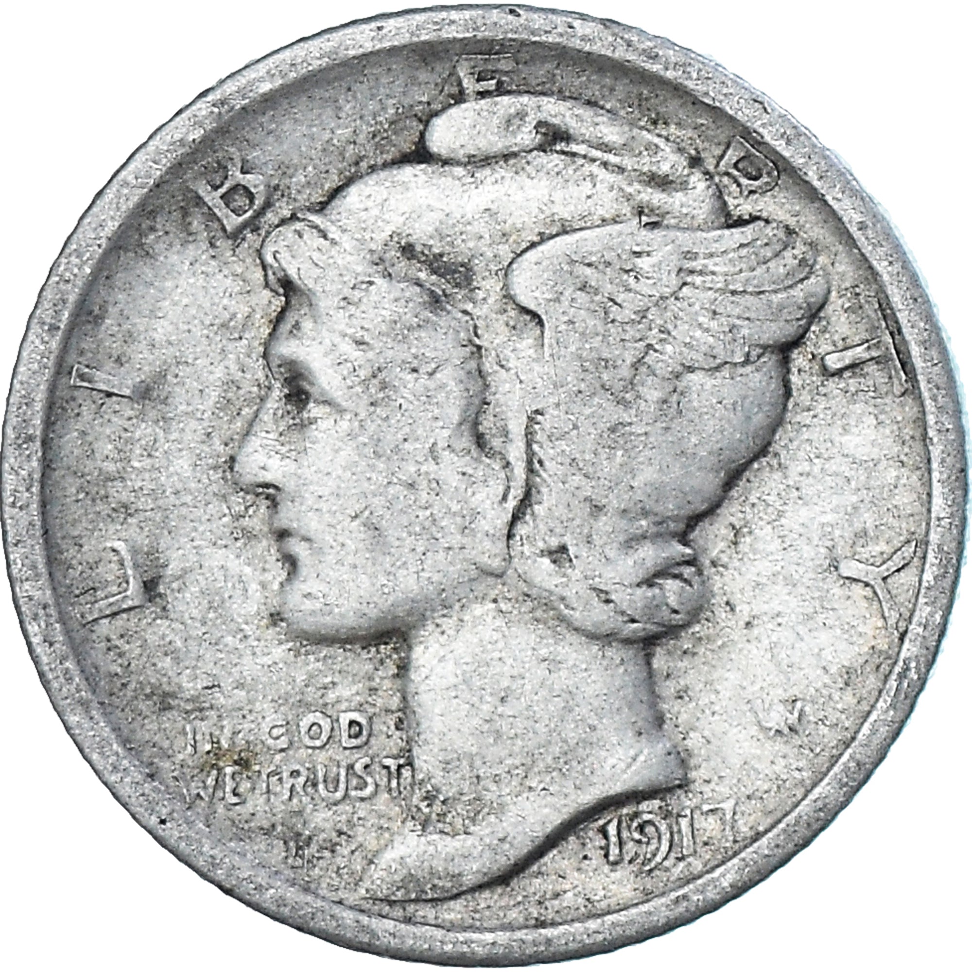 Monnaie, États-Unis, Dime, 1917