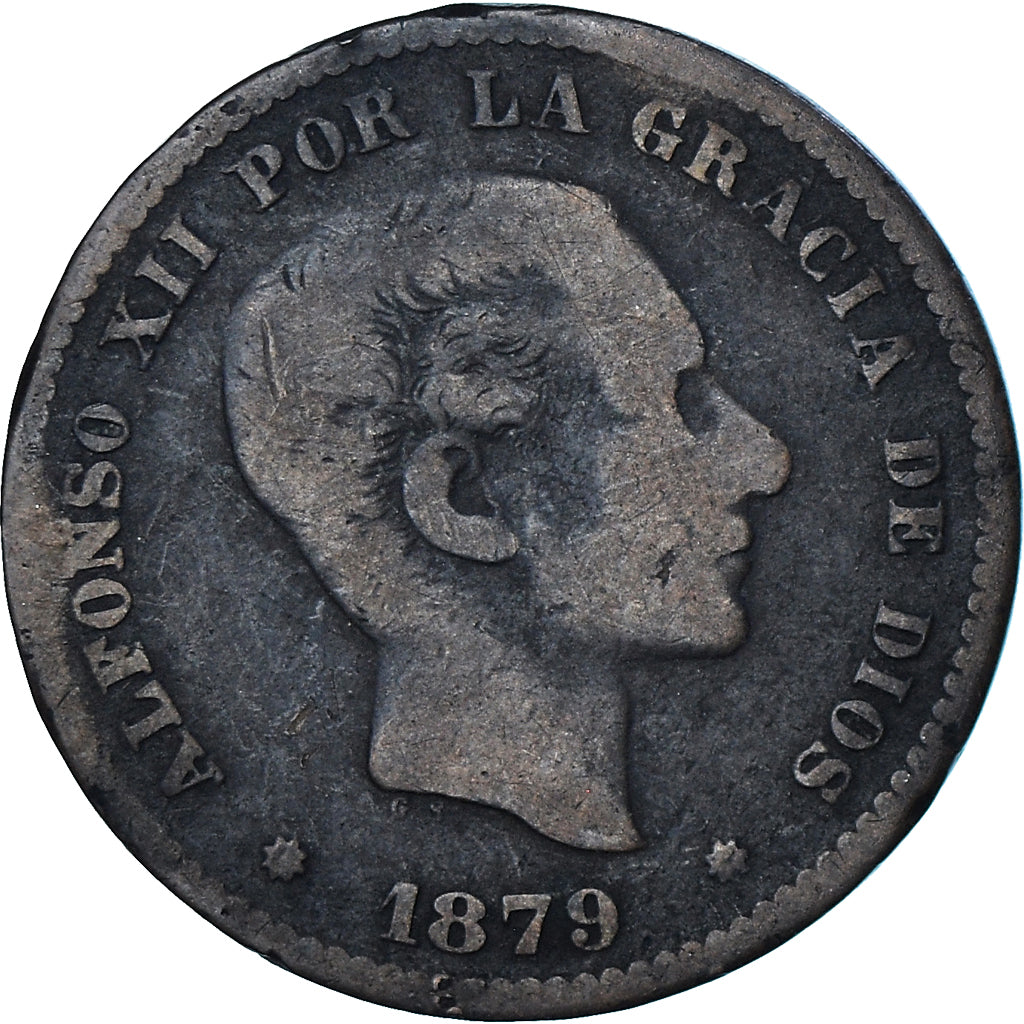 Coin, Spain, 5 Centimos, 1879