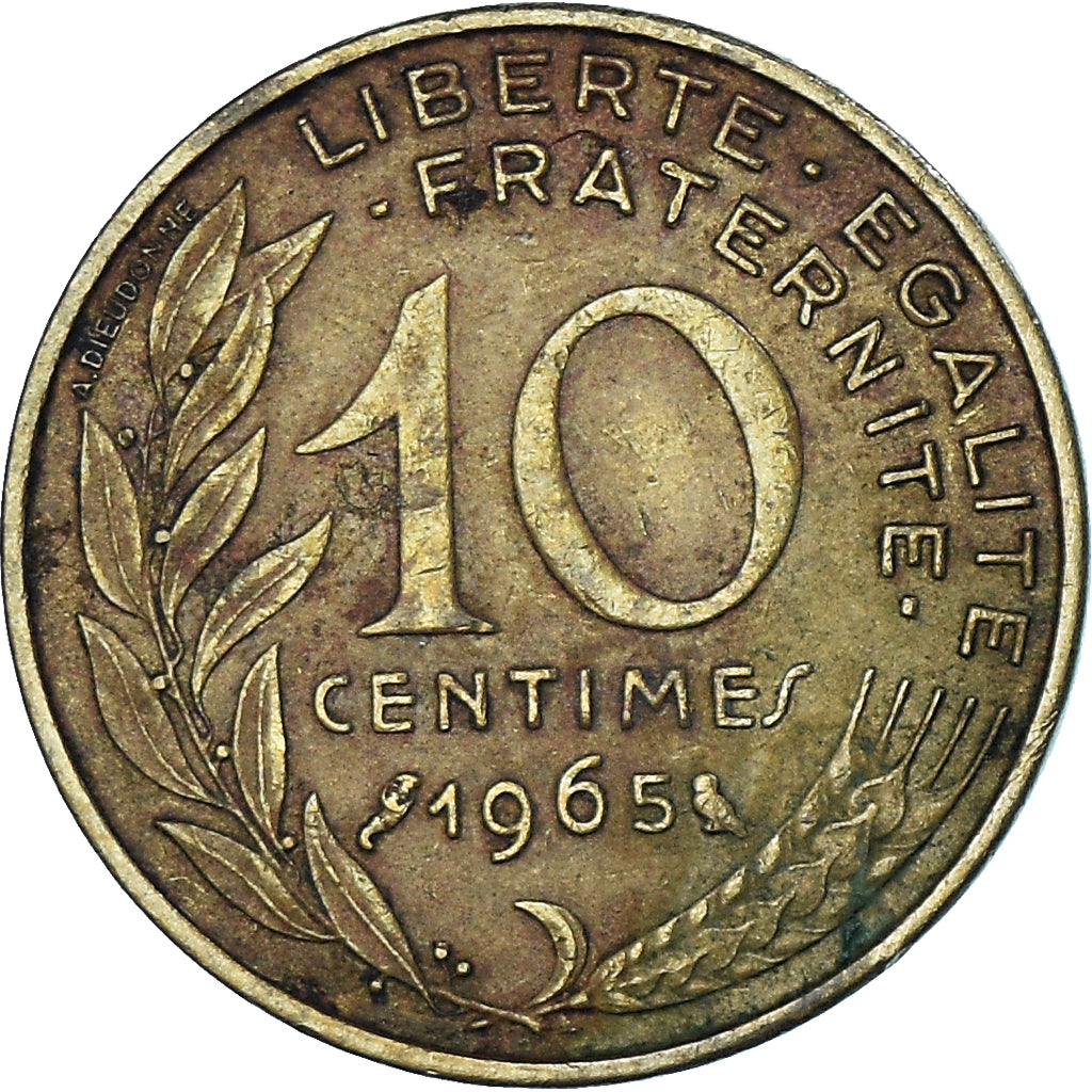 Moneta, Francia, 10 Centimes, 1965