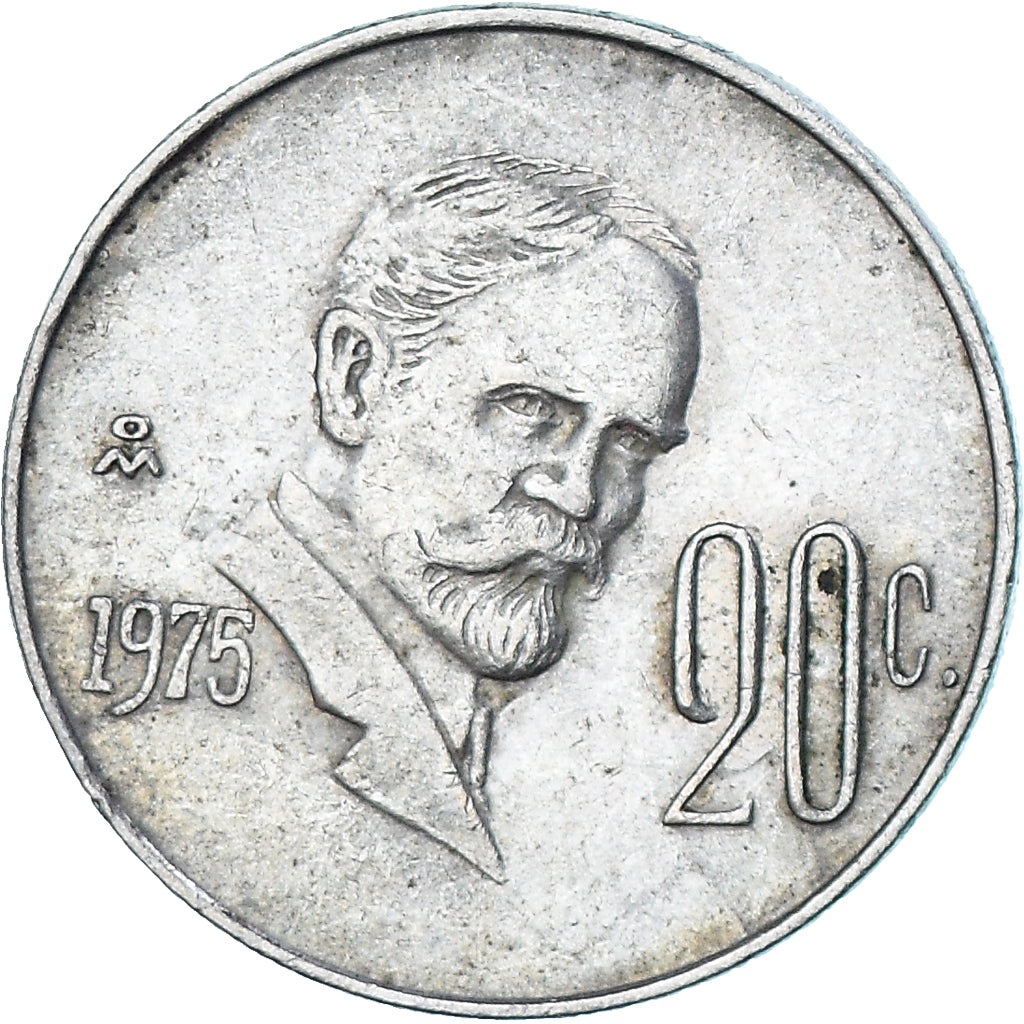 Monnaie, Mexique, 20 Centavos, 1975