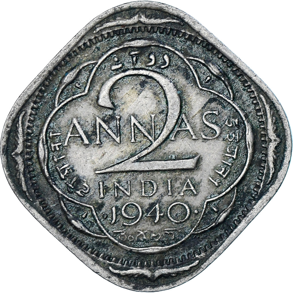 Moneda, India, 2 Annas, 1940