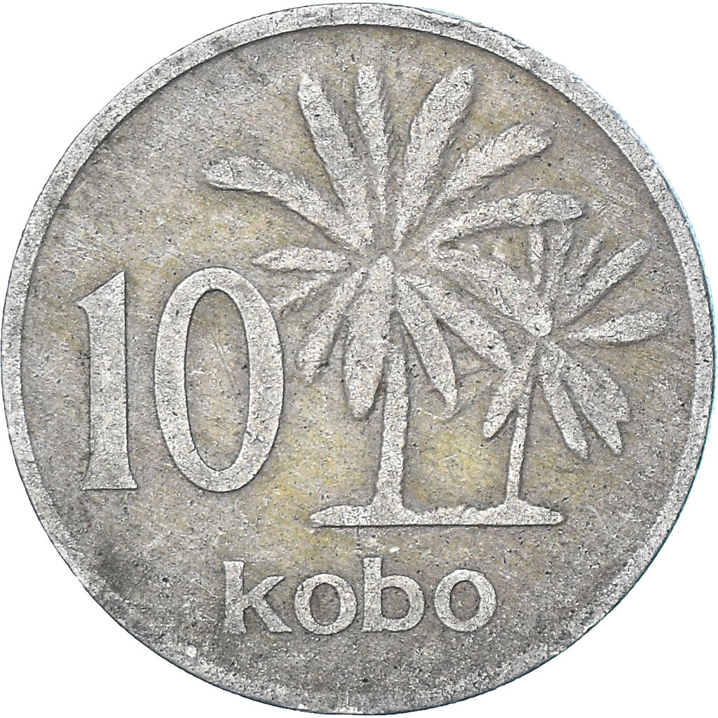 Monnaie, Nigéria, 10 Kobo, 1973