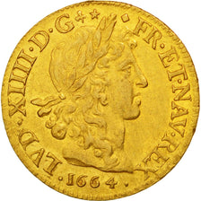 Moneta, Francia, Louis XIV, Louis d'or au buste juvénile, tête laurée, Louis