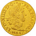 Moneda, Francia, Louis XIV, Louis d'or au buste juvénile, tête laurée, Louis