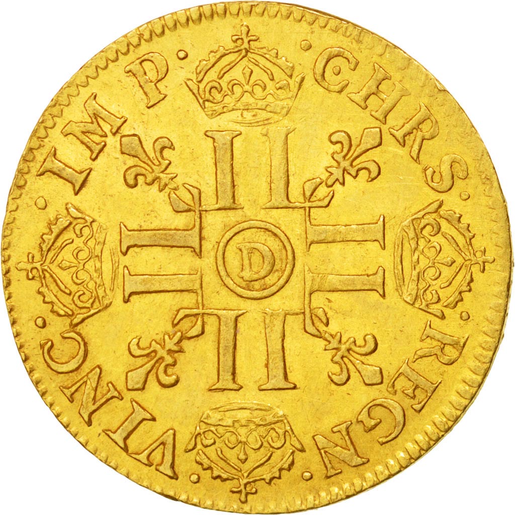 Monnaie, France, Louis XIV, Louis d'or au buste juvénile, tête laurée, Louis