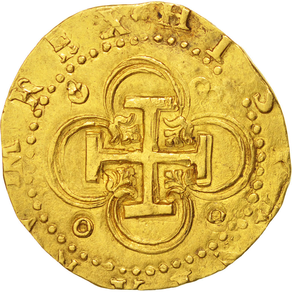 Spain, 2 Escudos, Sevilla, AU(55-58), Gold, 6.73