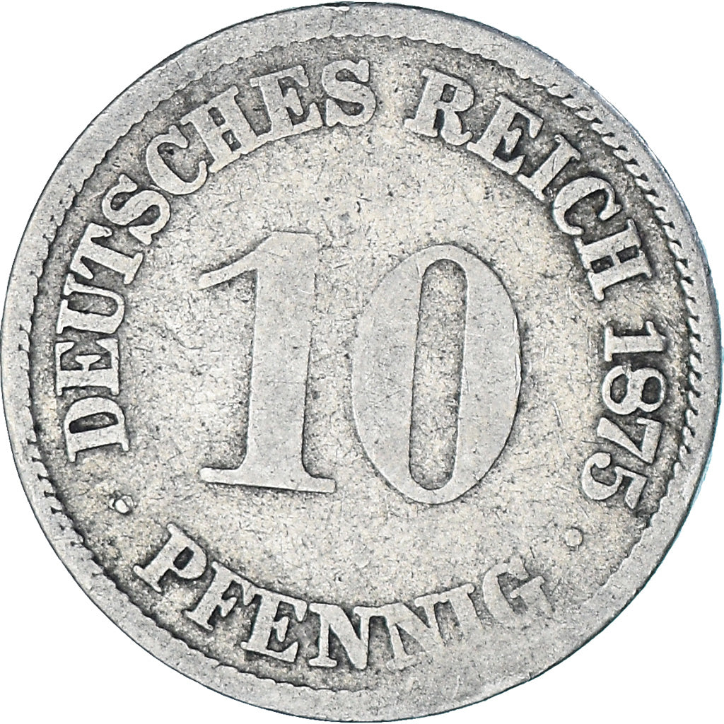 Niemcy, 10 Pfennig, 1875