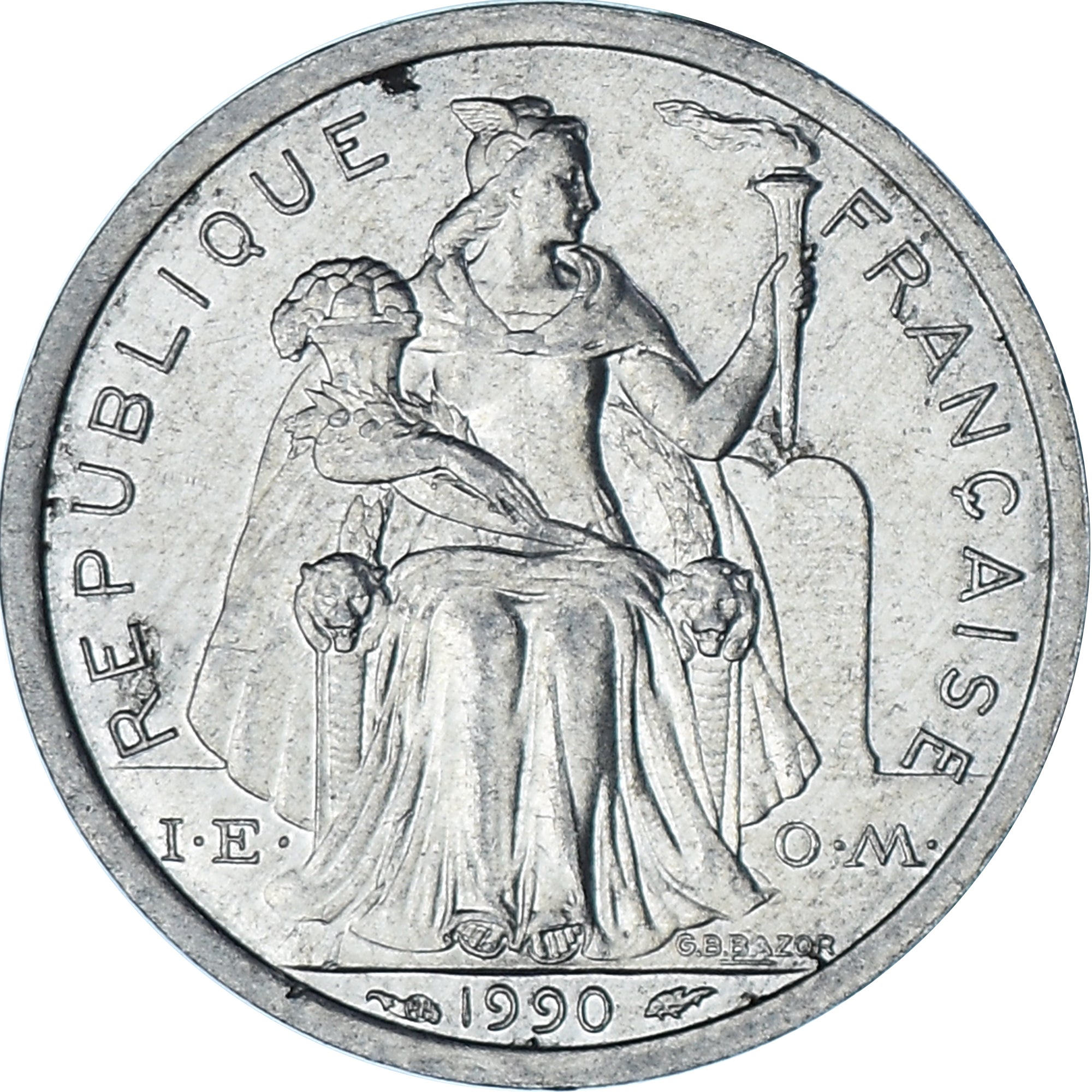 Polinezja Francuska, Franc, 1990