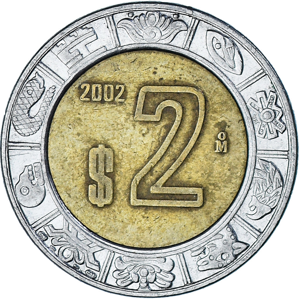 Mexico, 2 Pesos, 2002