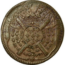 Monnaie, France, XX Sols, 1708, TTB, Cuivre, Boudeau:2313