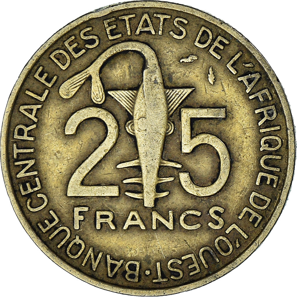 Kraje Afryki Zachodniej, 25 Francs, 1976