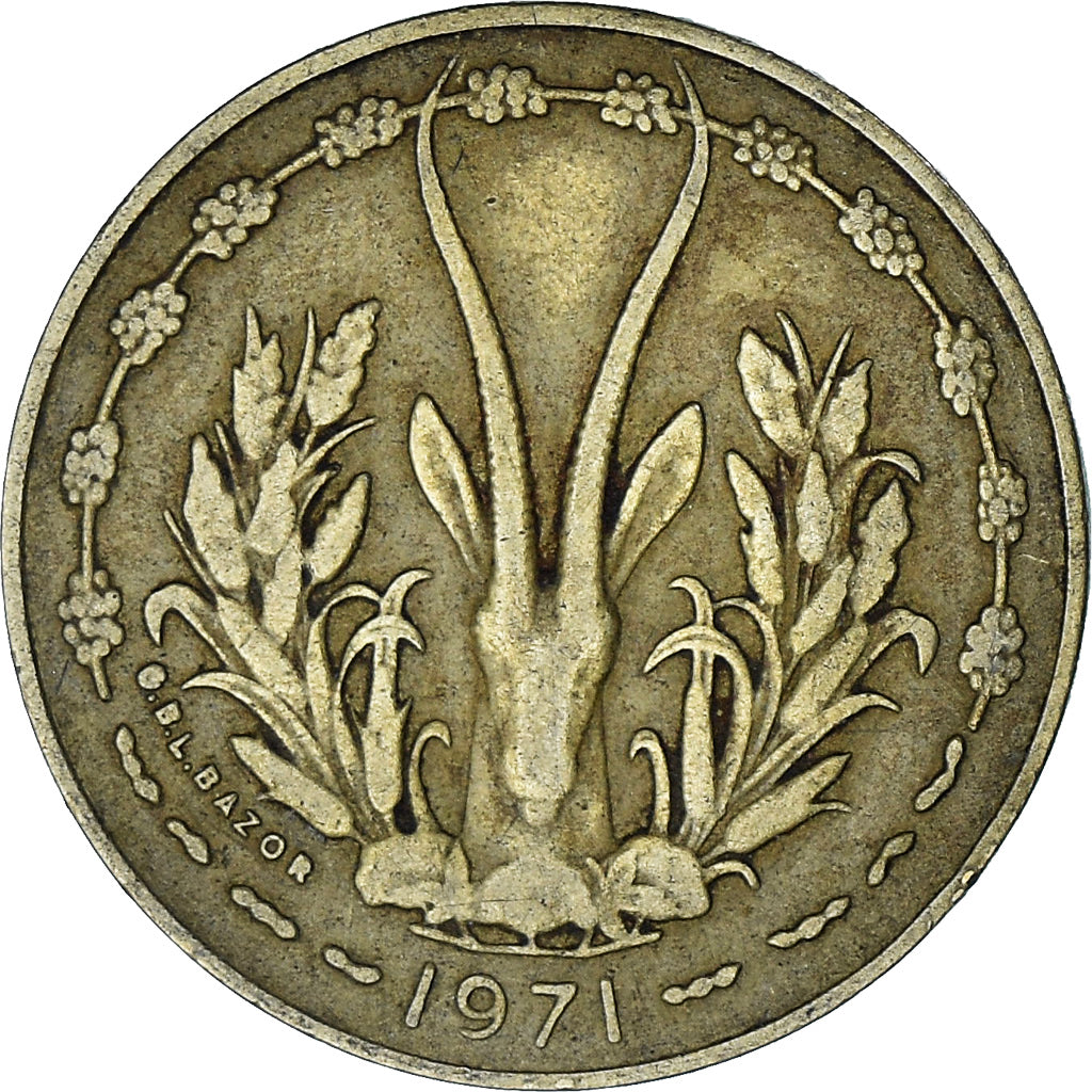 Estados da África Ocidental, 10 Francs, 1971