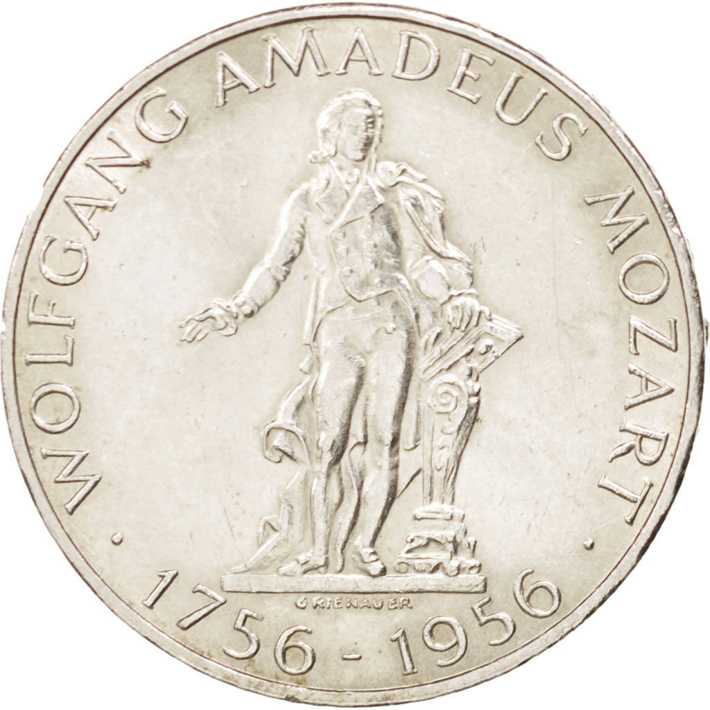 AUSTRIA, 25 Schilling, 1956, KM #2881, AU(55-58), Silver, 30.2, 13.00