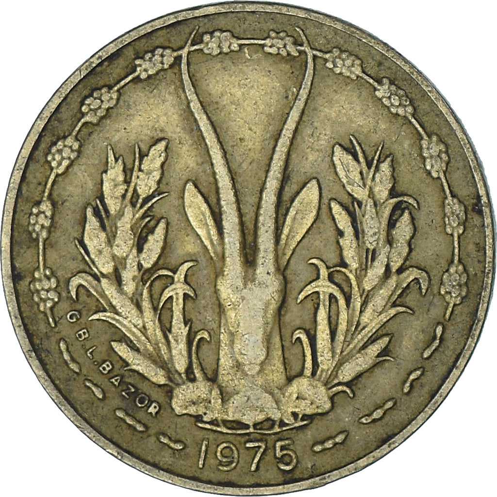 Estados da África Ocidental, 5 Francs, 1975