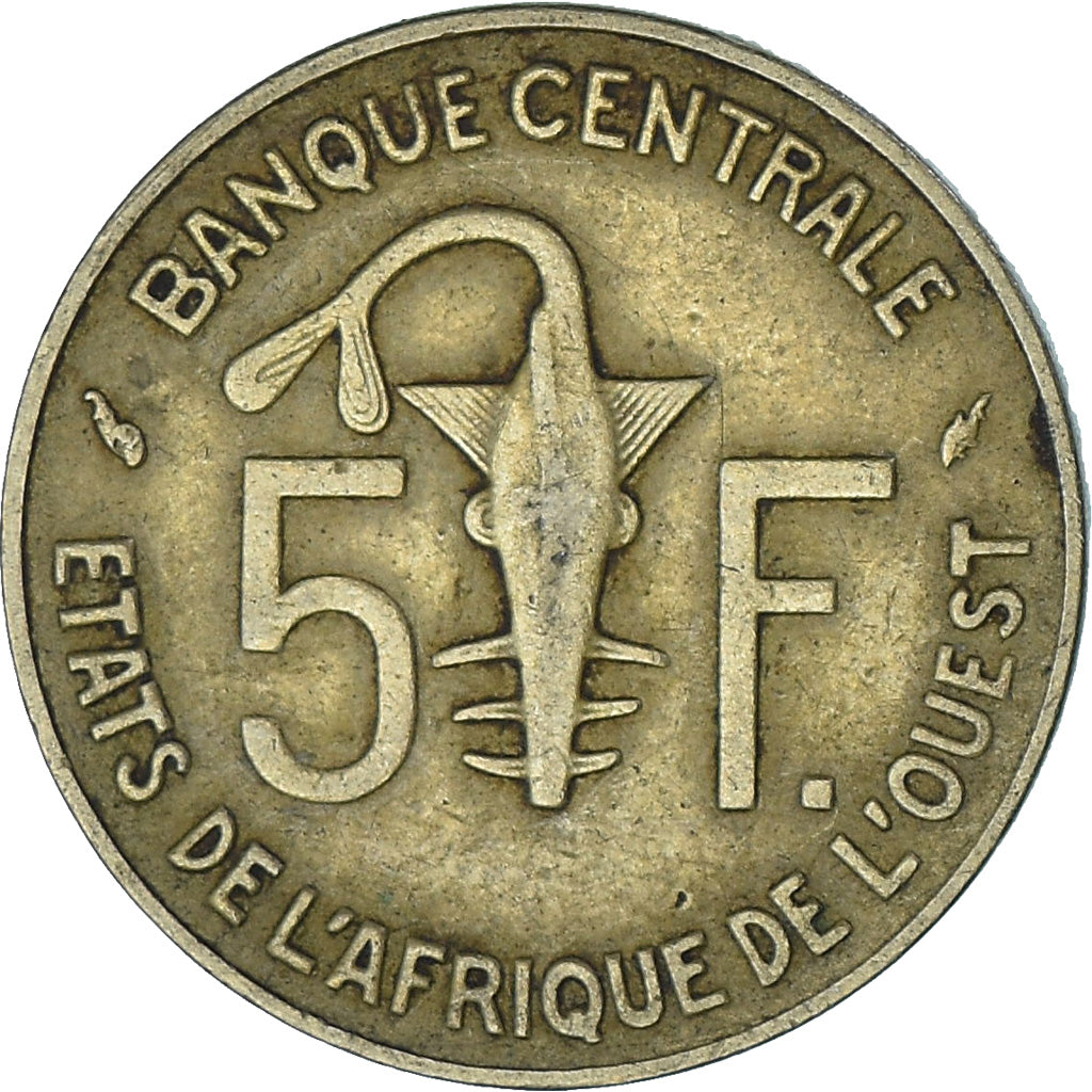 Estados da África Ocidental, 5 Francs, 1975