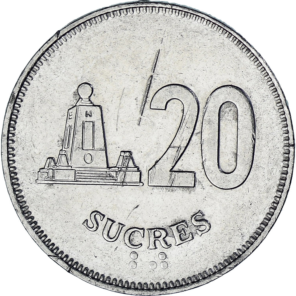 Ecuador, 20 Sucres, 1991