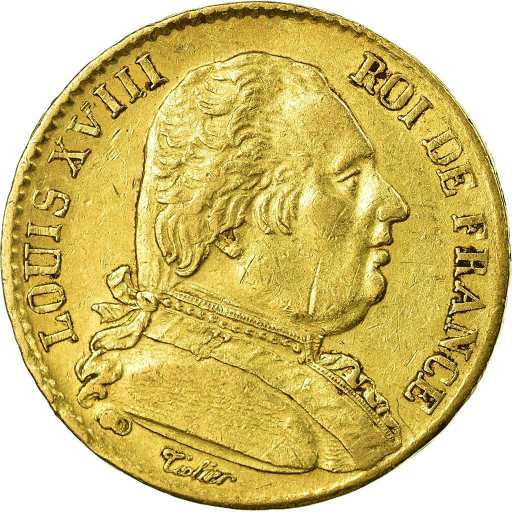 Münze, Frankreich, Louis XVIII, Louis XVIII, 20 Francs, 1815, Lille, SS, Gold