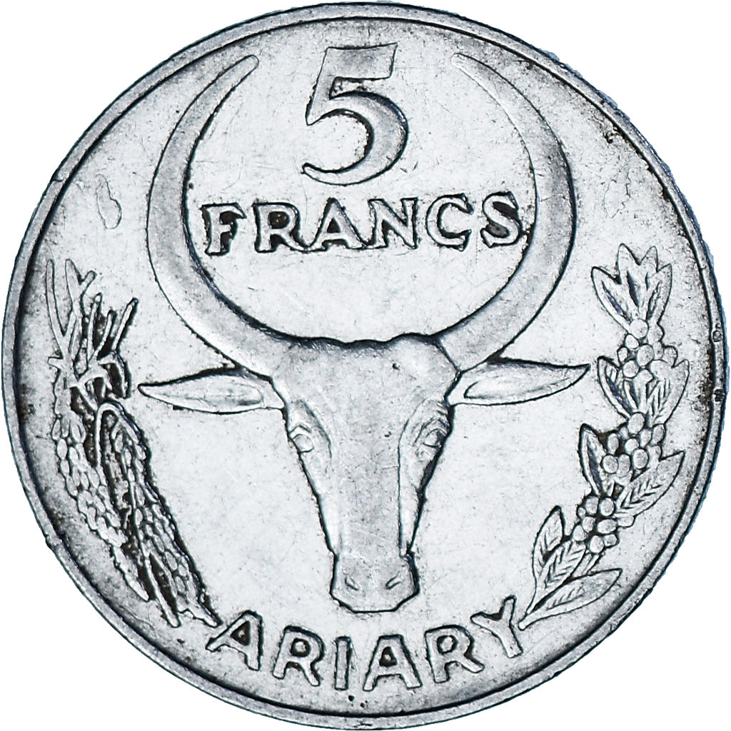 Madagascar, 5 Francs, Ariary, 1982