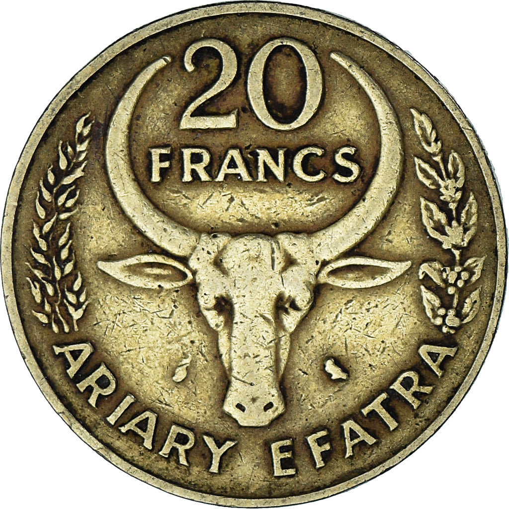 Madagascar, 20 Francs, 4 Ariary, 1970