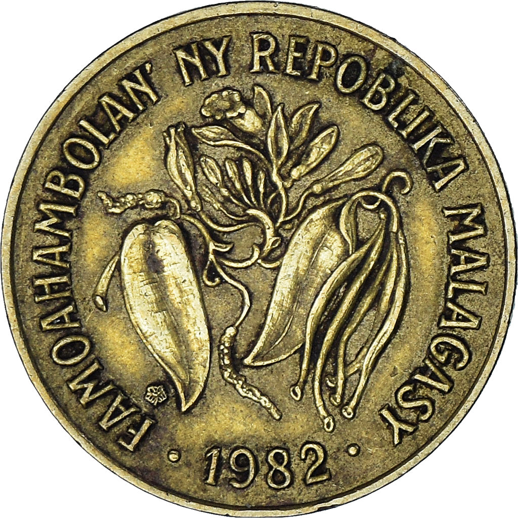Madagascar, 10 Francs, 2 Ariary, 1982