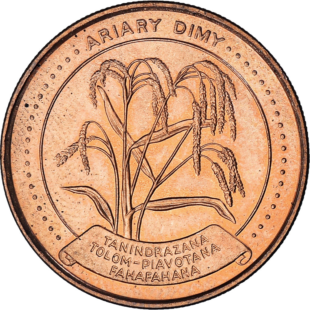 Madagáscar, 5 Ariary, 1992