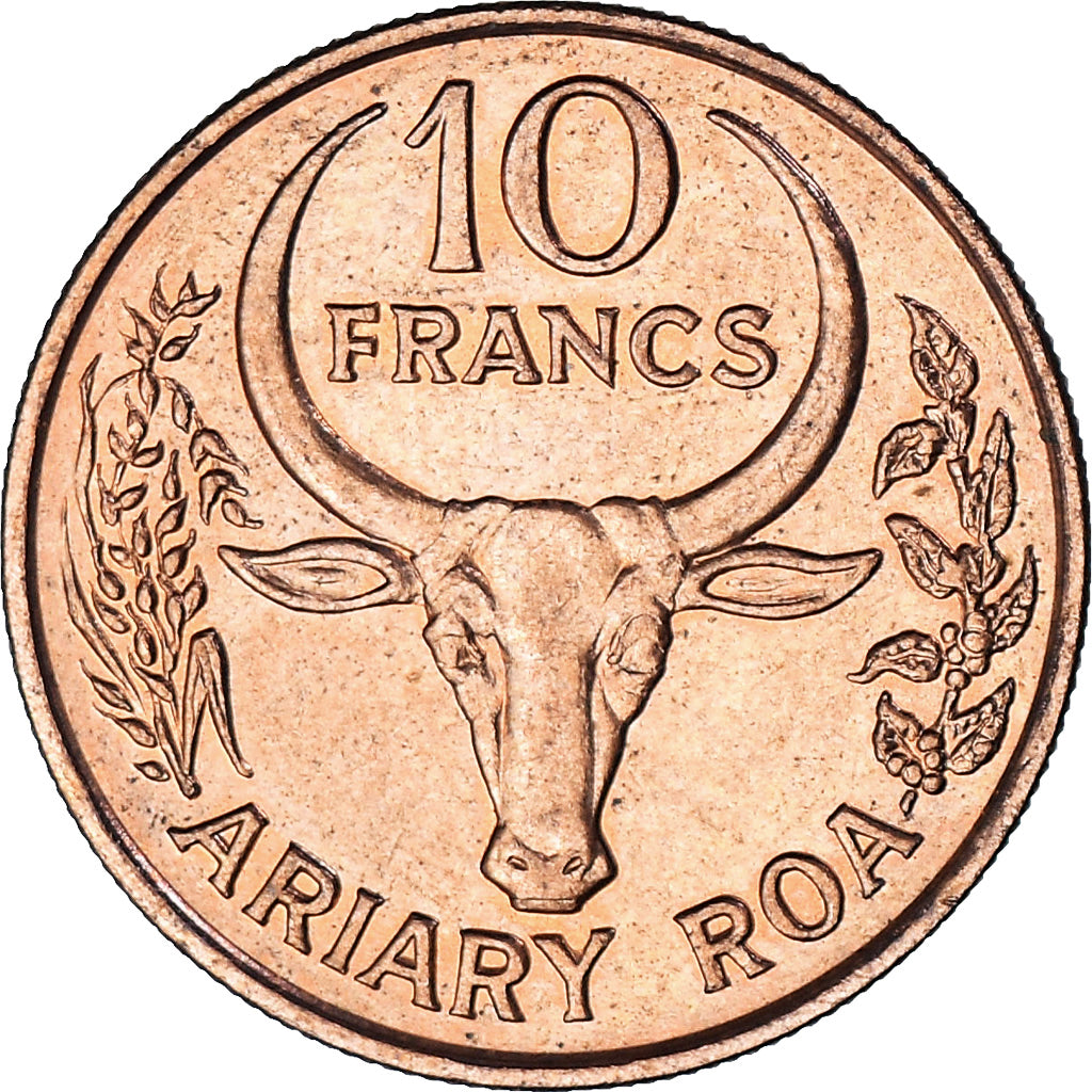 Madagáscar, 10 Francs, 2 Ariary, 1991