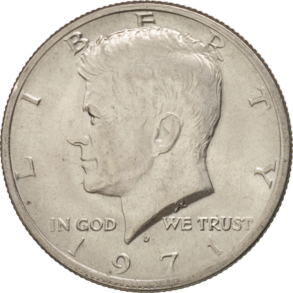 Coin, United States, Kennedy Half Dollar, Half Dollar, 1971, U.S. Mint, Denver