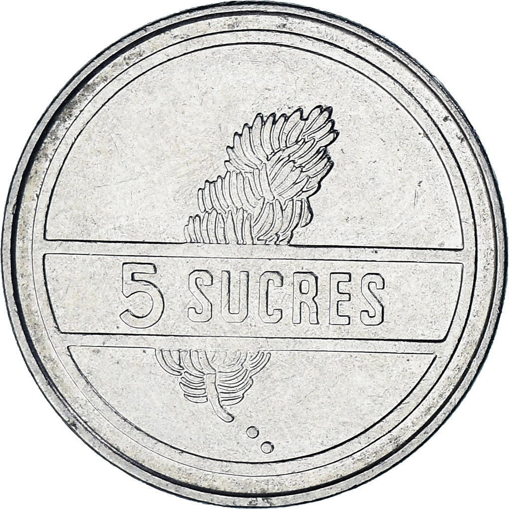 Ekwador, 5 Sucres, Cinco, 1991