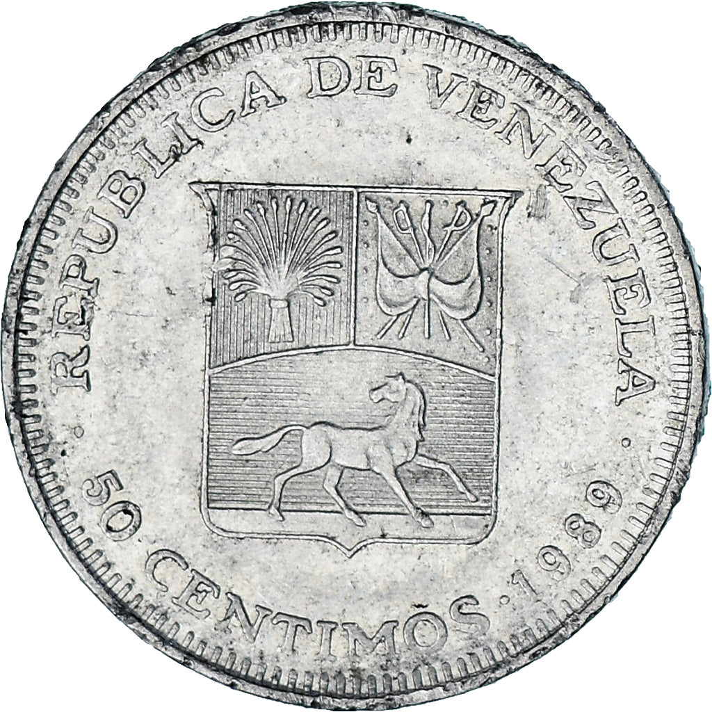 Venezuela, 50 Centimos, 1989